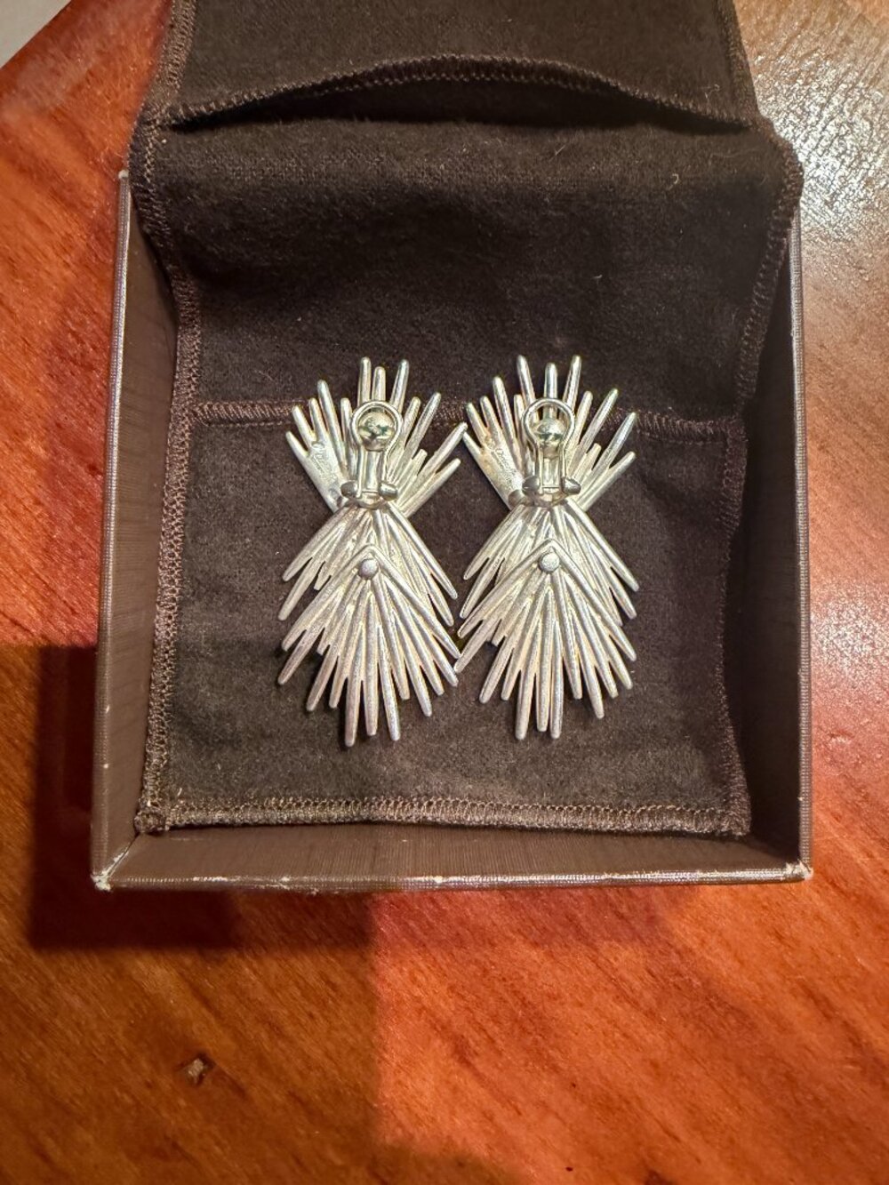 Authentic Christofle Palmaceae Sterling Silver Necklace & Matching Earrings Set - Picture 3 of 16